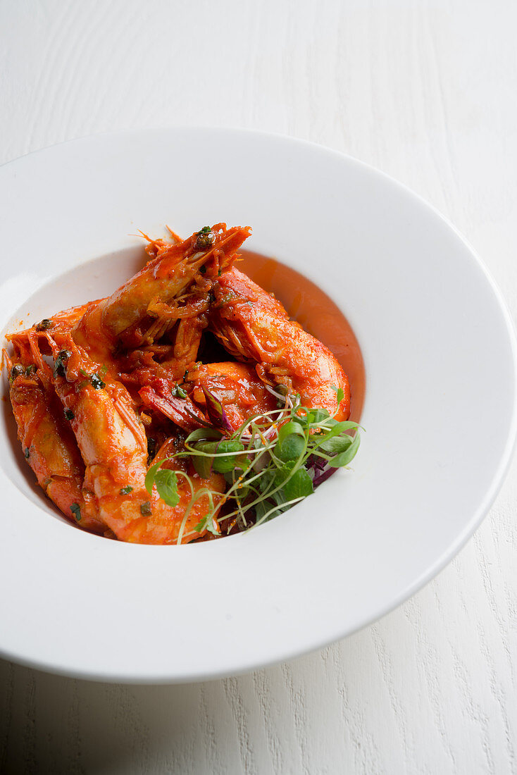 Chilli prawns