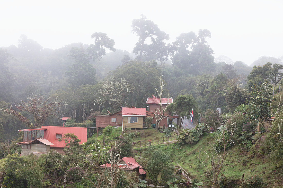 Lodge und Park, Nationalpark Los Quetzales, Costa Rica, Zentralamerika, Amerika