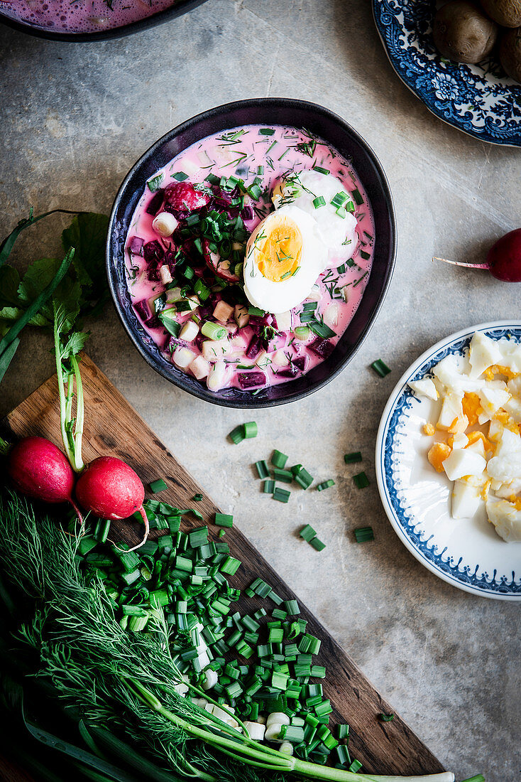 Kalte Rote-Bete-Suppe (litauische Küche)