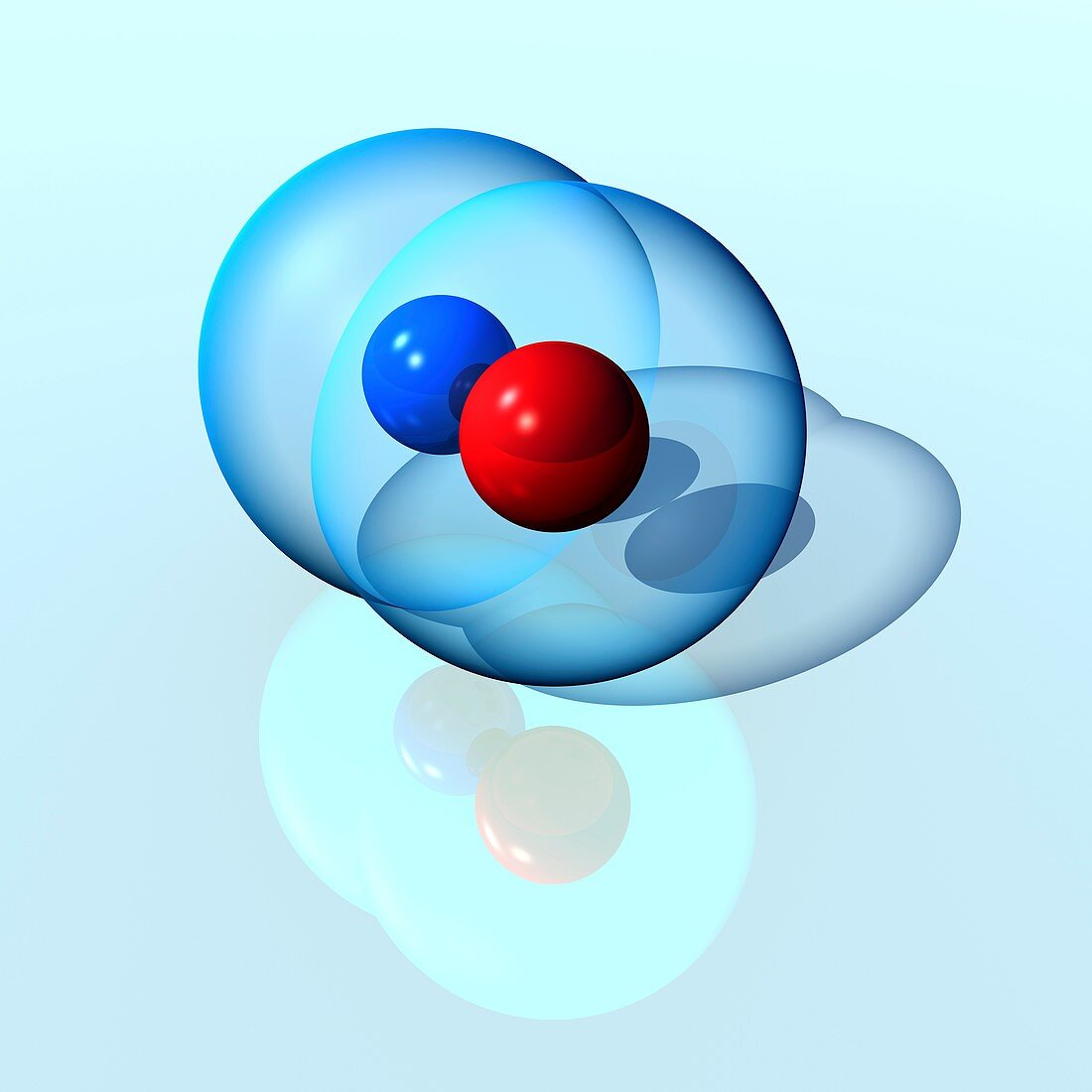 Nitric oxide, molecular model