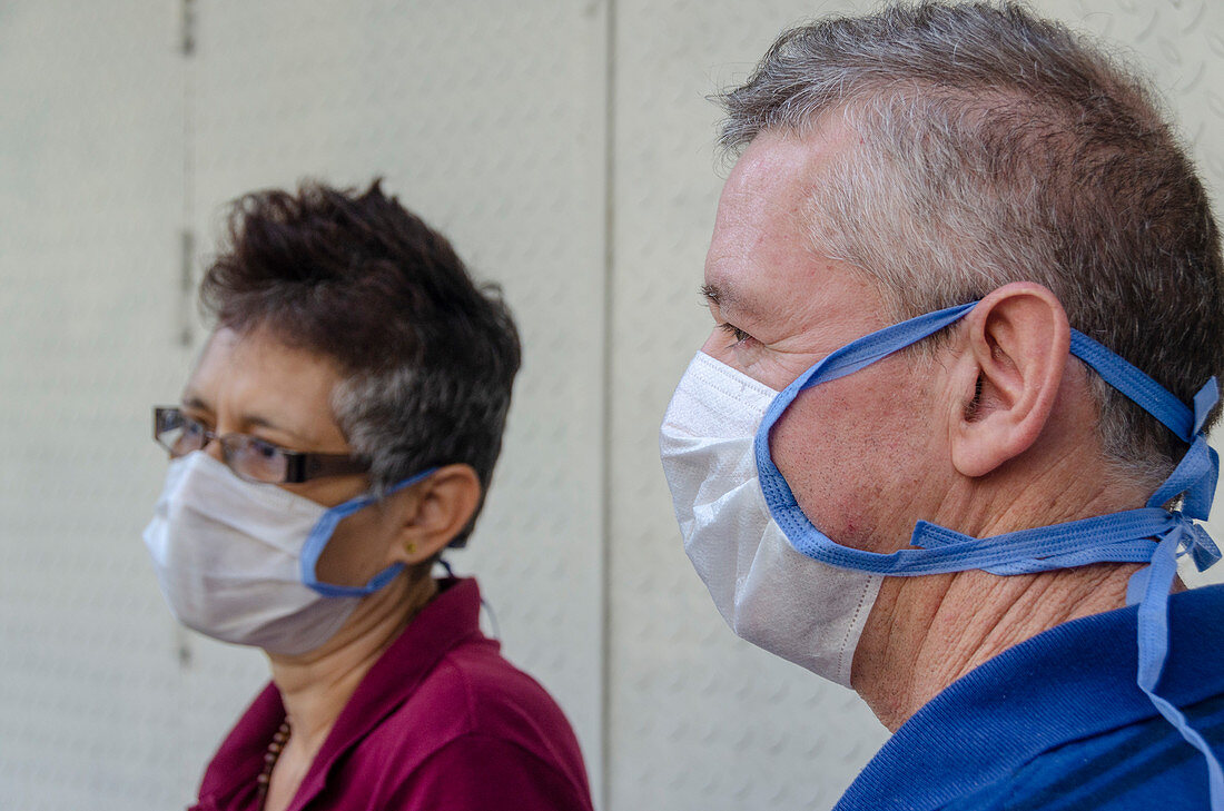 People wearing facemasks during Covid-19 outbreak