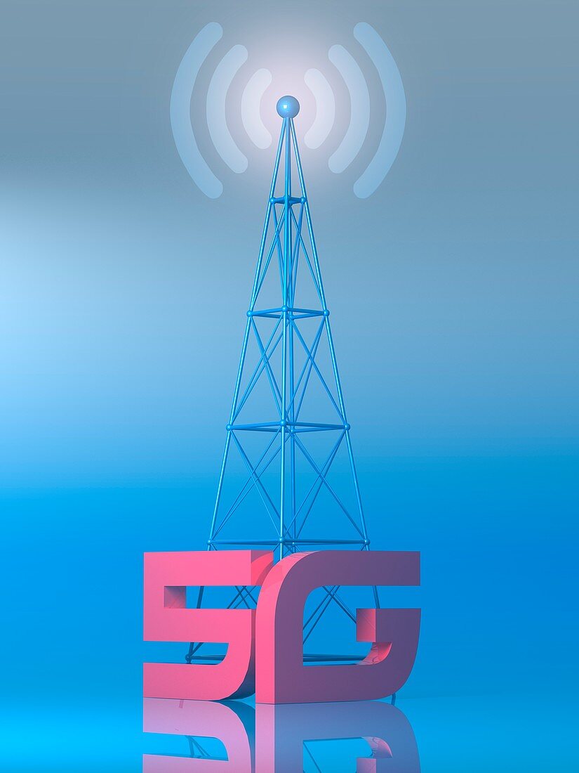 5G mobile network, illustration