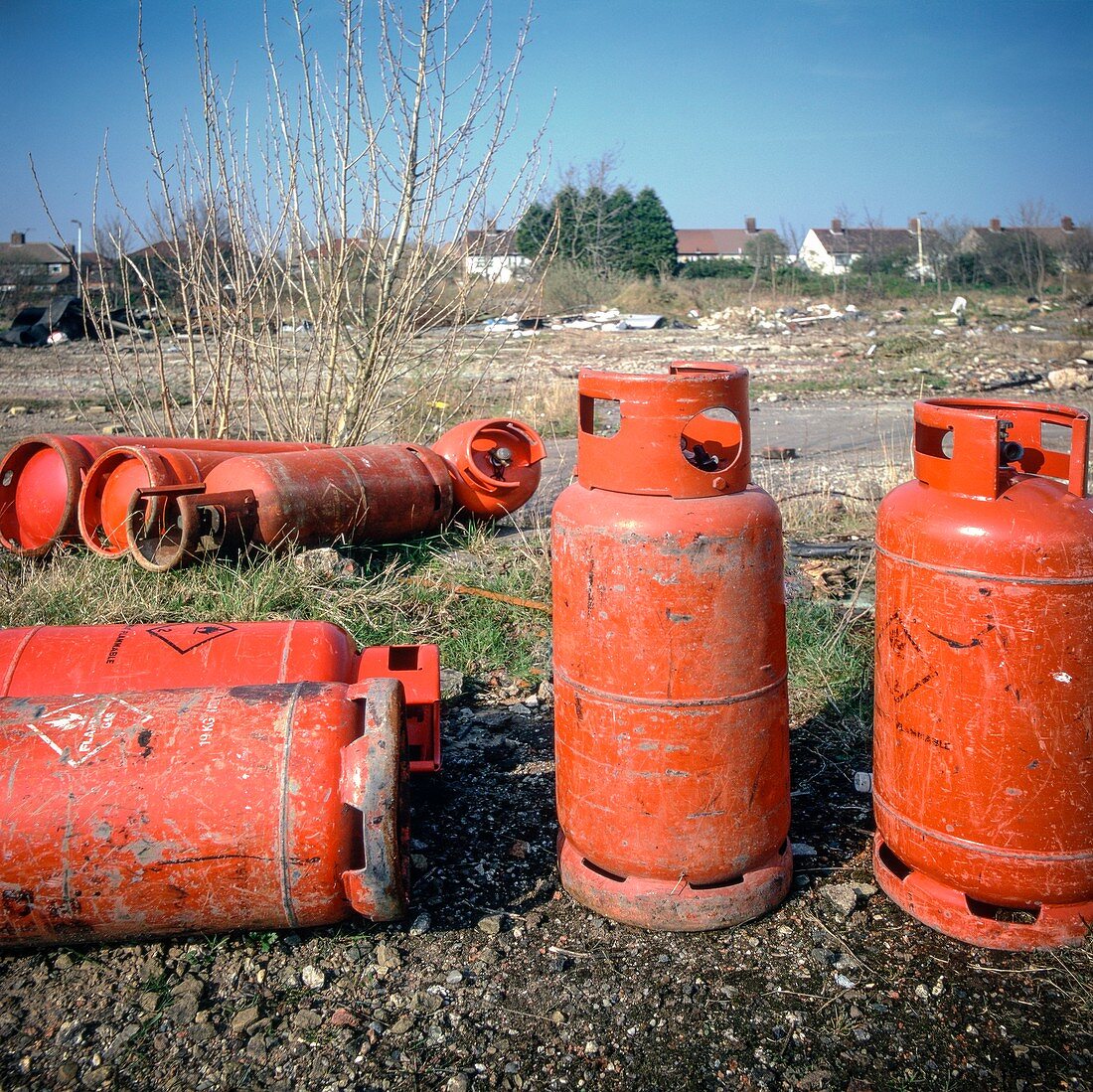 Abandoned gas cylinders