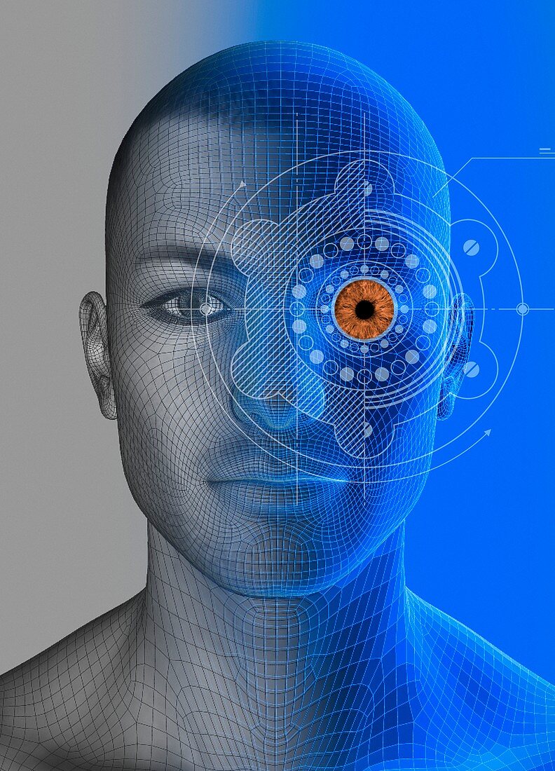 Facial recognition, illustration