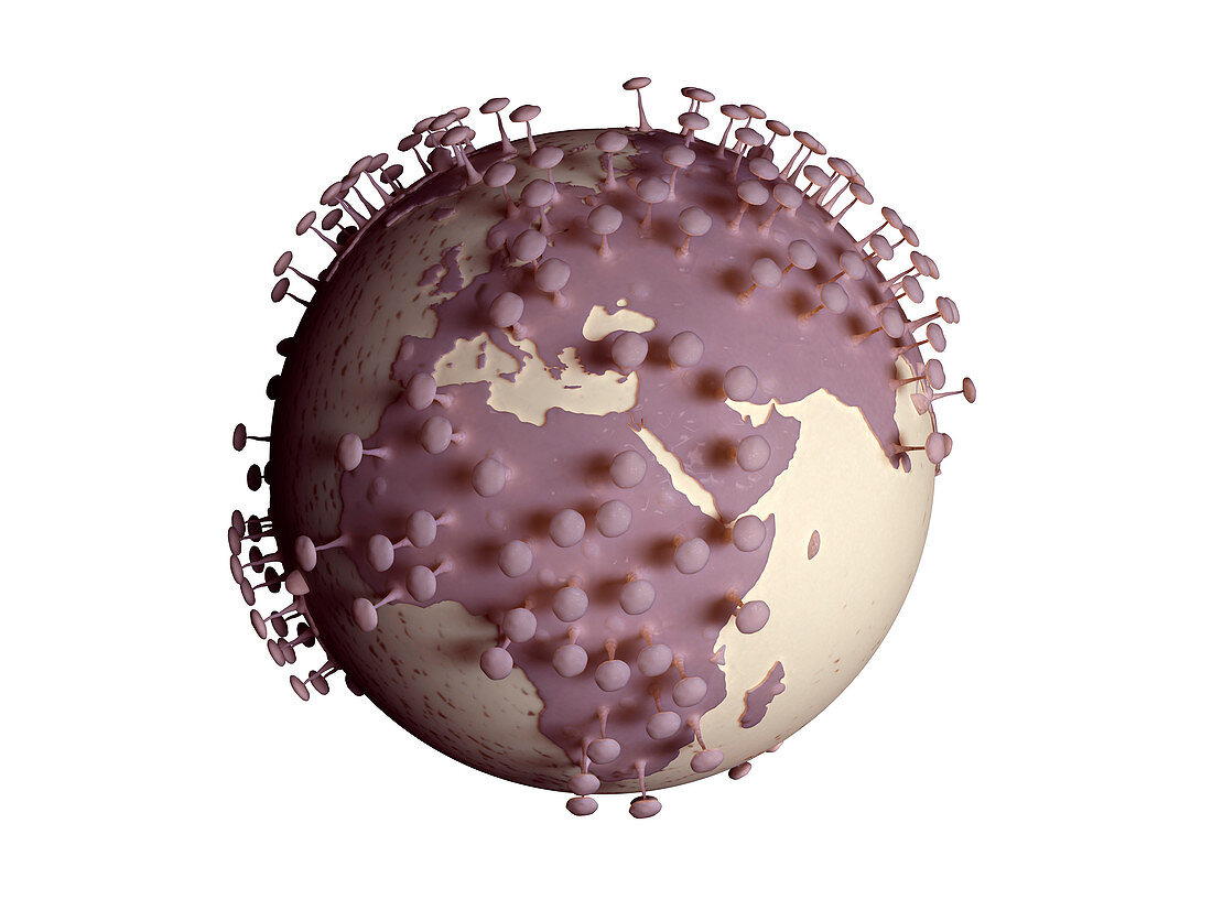 Covid-19 pandemic, conceptual illustration