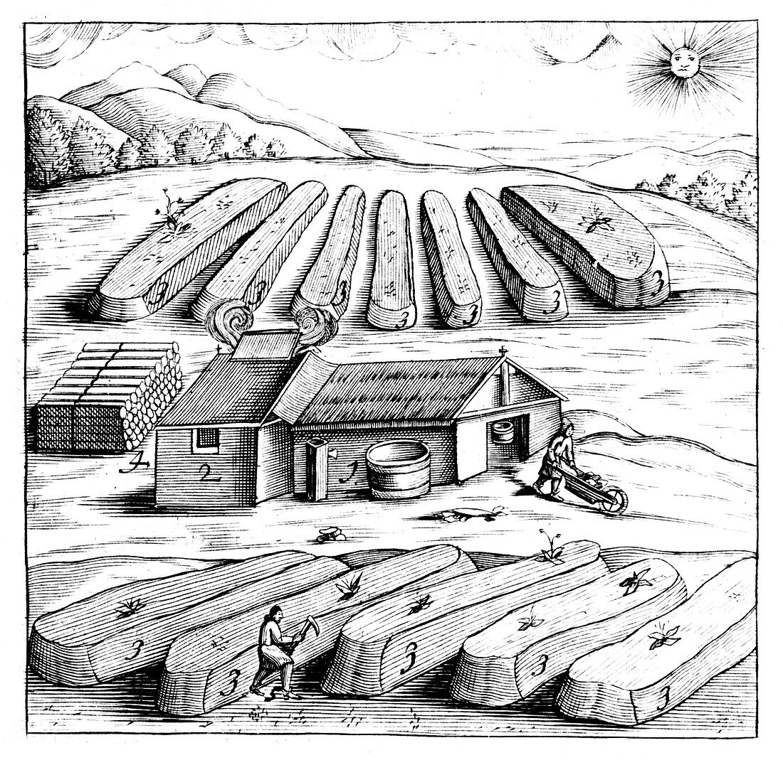 Production of saltpetre, 1683