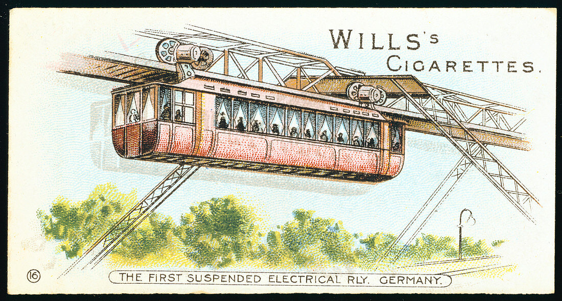 Electric overhead monorail at Barmen-Elberfeld, Germany, 1901