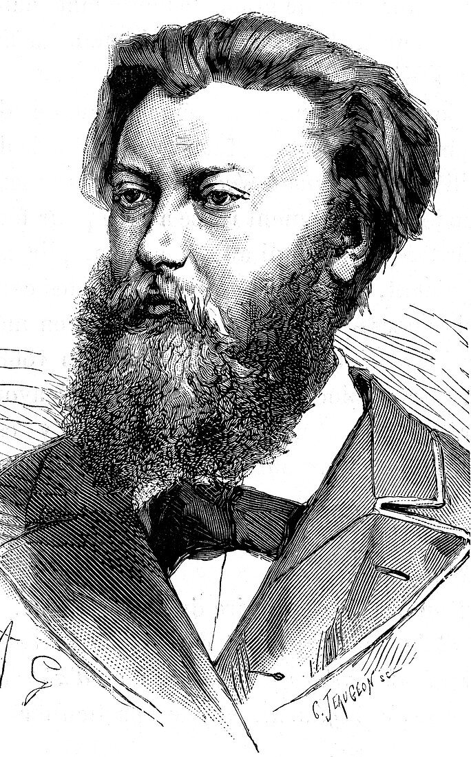 Paul Jablochkoff, Russian telegraph engineer, 1883
