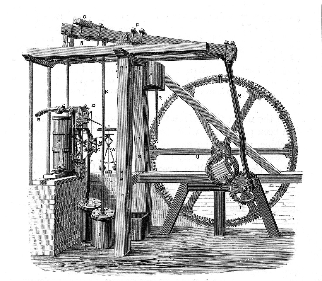 James Watt's prototype steam engine 'Old Bess', c1778