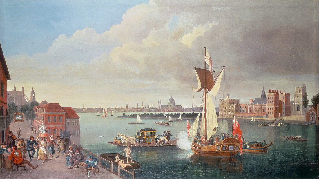 The Thames at Horseferry', c1710