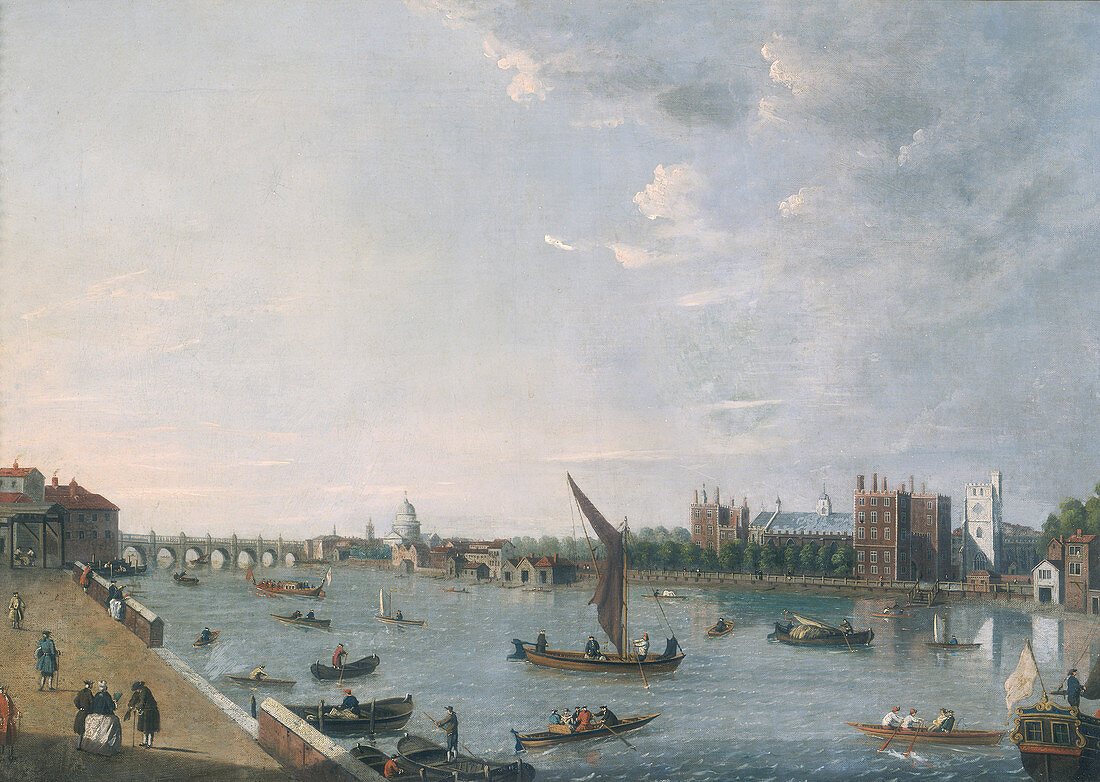 Lambeth Palace from Horseferry', c1750