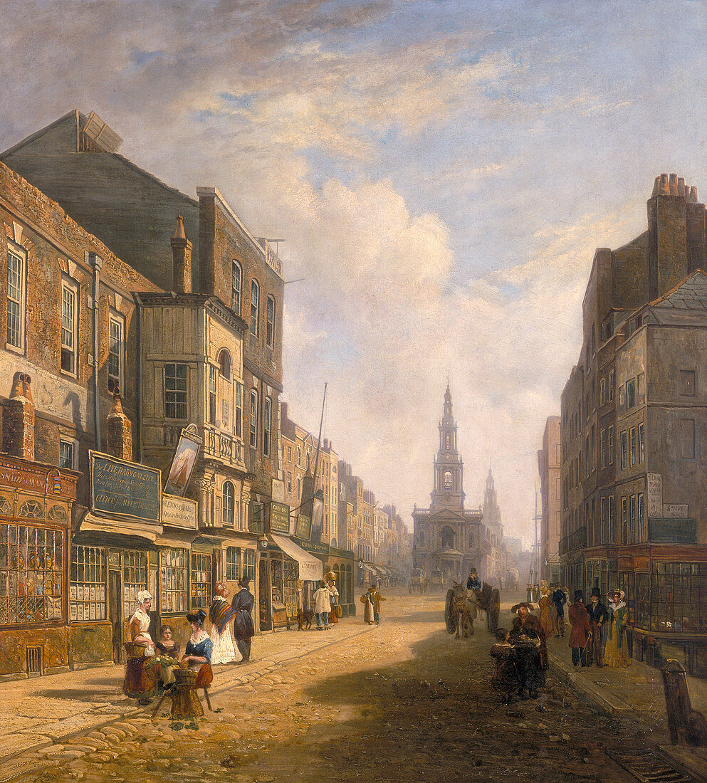 The Strand, Looking Eastwards from Exeter Change', c1824