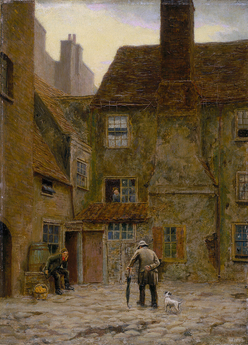 The Back Yard of the Queen's Head Inn, Southwark', 1884