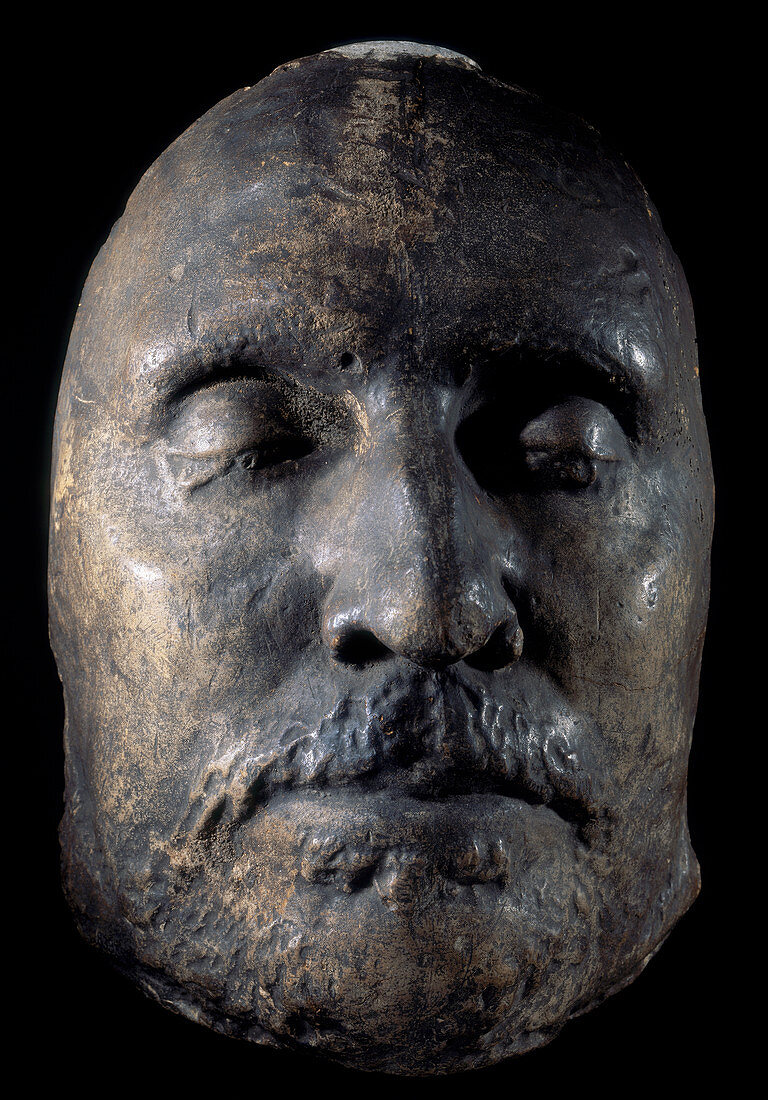 Death mask of Oliver Cromwell, c1658