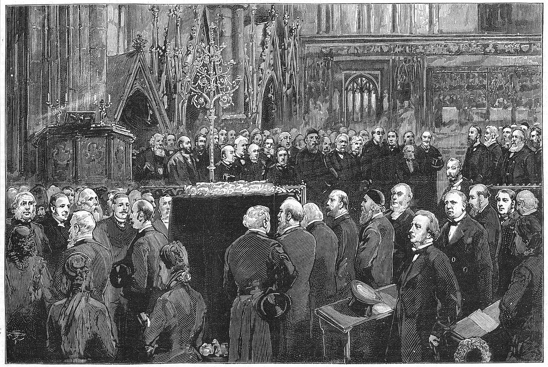 Funeral of Charles Darwin, English naturalist, 1882