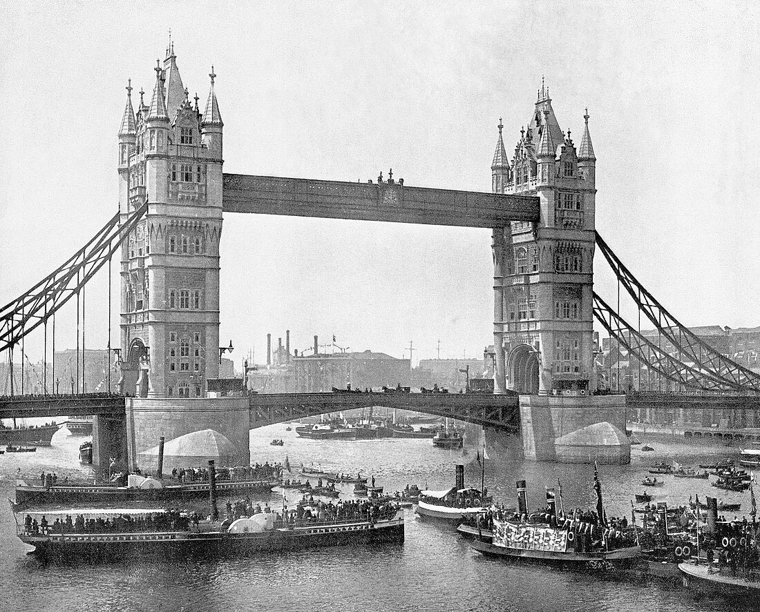 Opening of Tower Bridge, Tower Hamlets, London, 1894