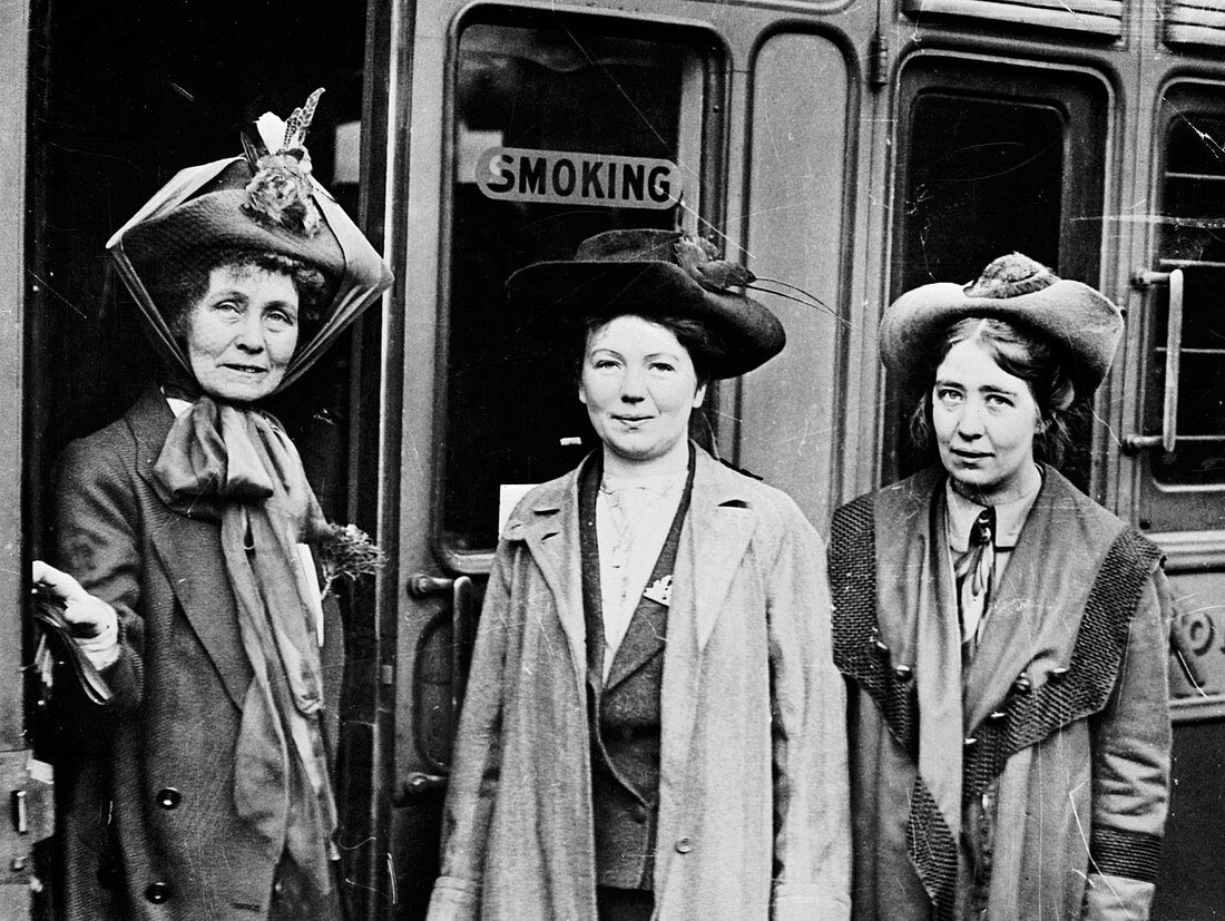 Emmeline, Christabel and Sylvia Pankhurst, 1911