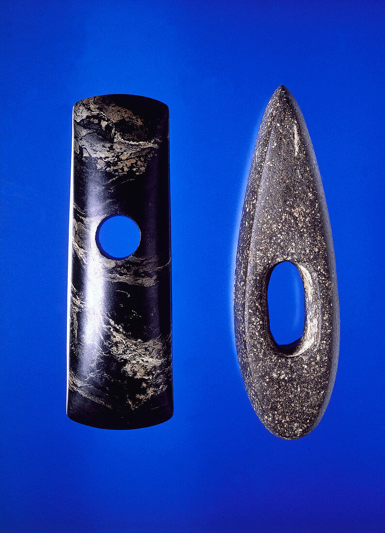 Prehistoric axe-hammer and macehead, c2000-c1200 BC