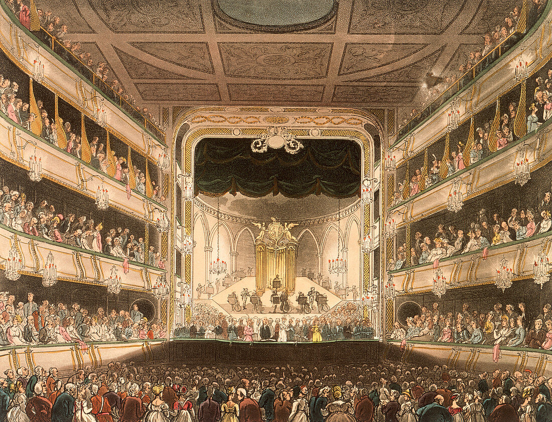 Interior of the Covent Garden Theatre, London, 1808