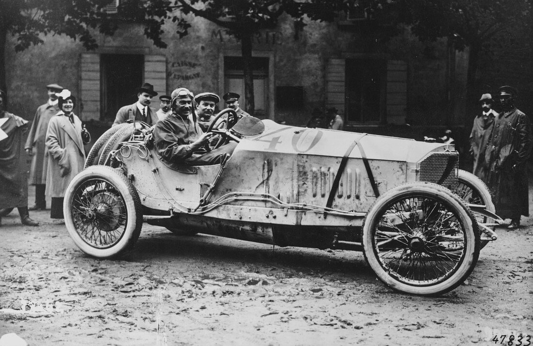 Mercedes which came third in the 1914 French Grand Prix
