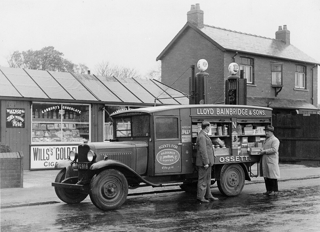 Mobile confectionery shop, a 1932 Bedford 30cwt WS lorry