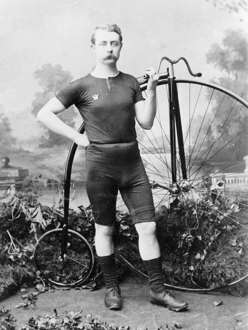 Ralph Clifton with a penny farthing