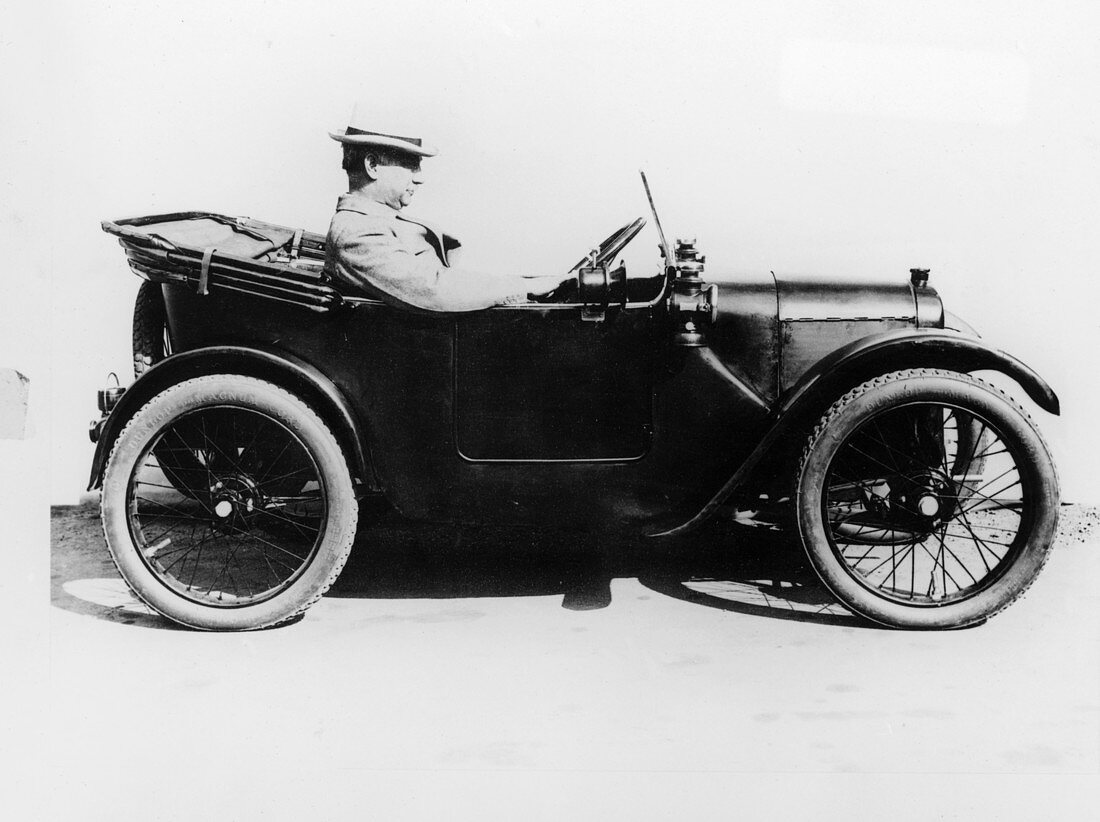 Sir Herbert Austin in an Austin Seven, 1922
