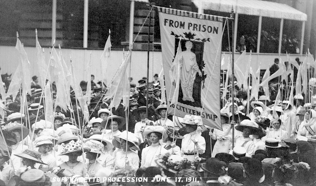 From Prison to Citizenship' banner, London, 1911