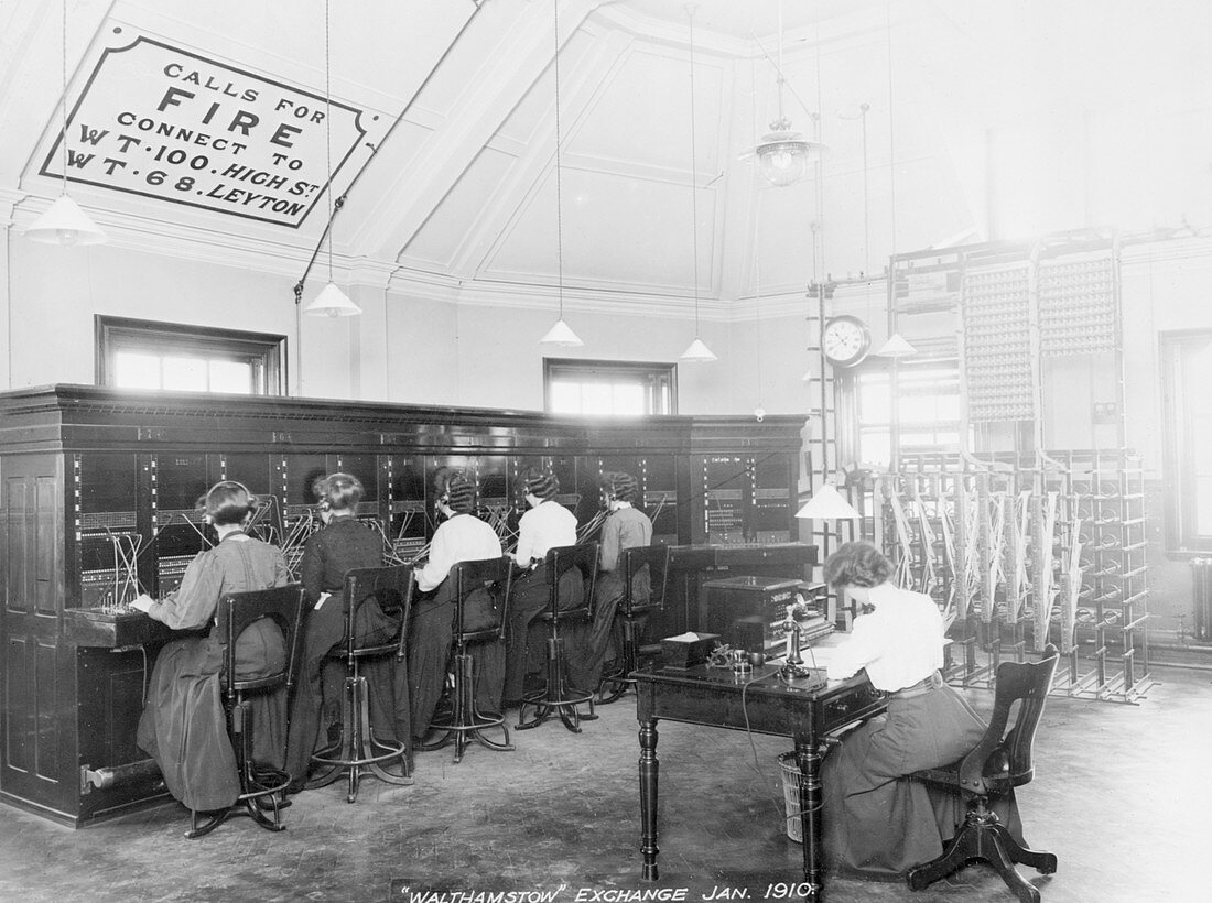 Walthamstow Telephone exchange, London, 1910