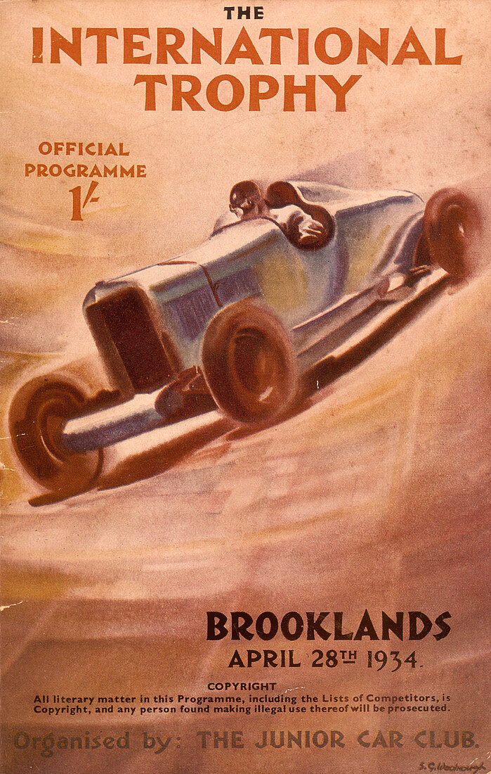 Programme for the Brooklands International Trophy, 1934