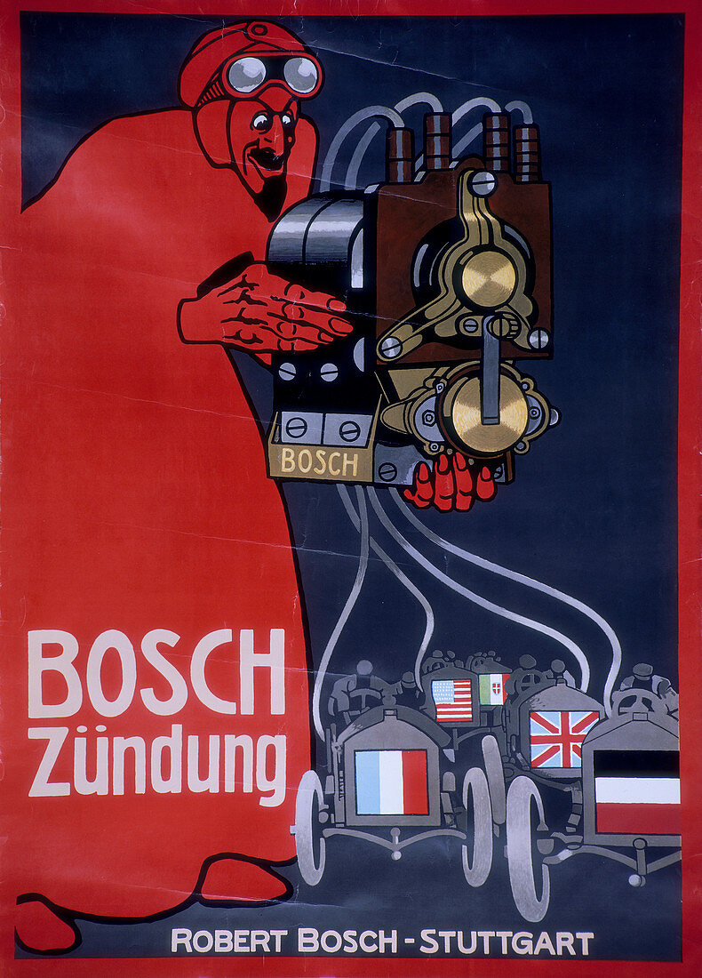 Poster advertising Bosch ignition systems