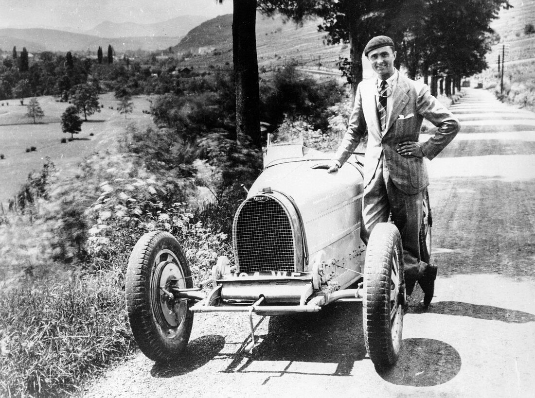 Louis Chiron with his Bugatti Type 51, France, 1931