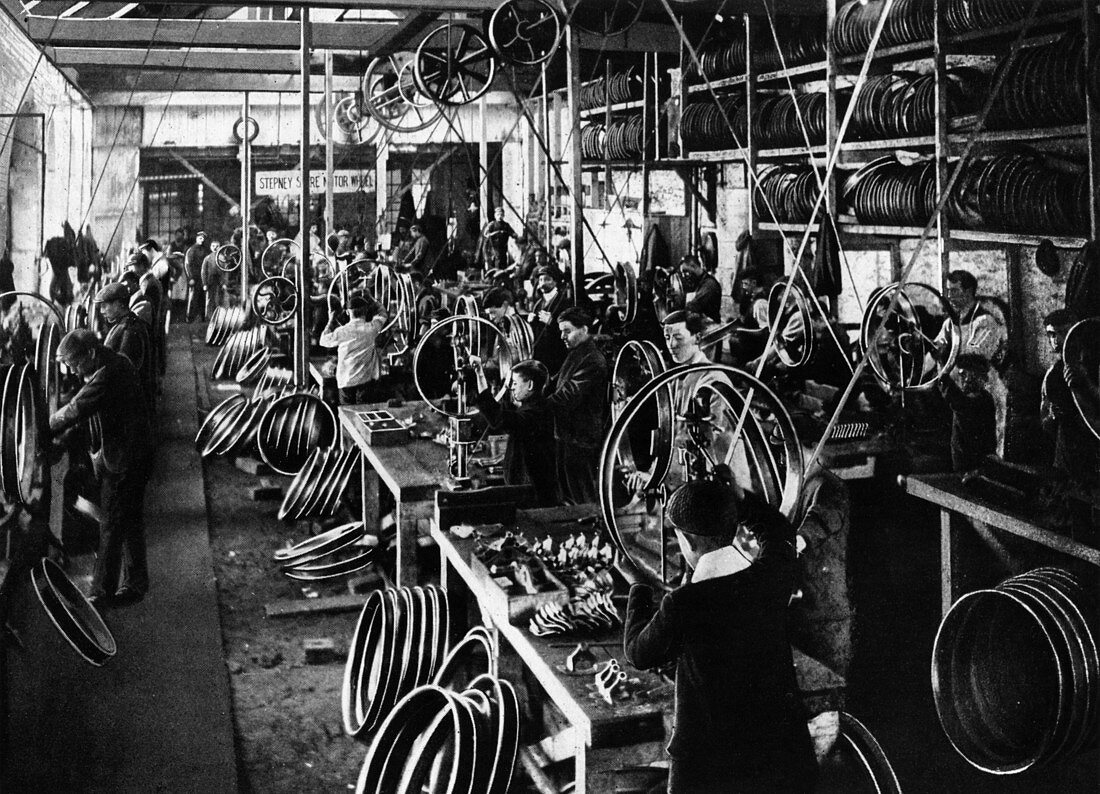 Stepney wheel factory