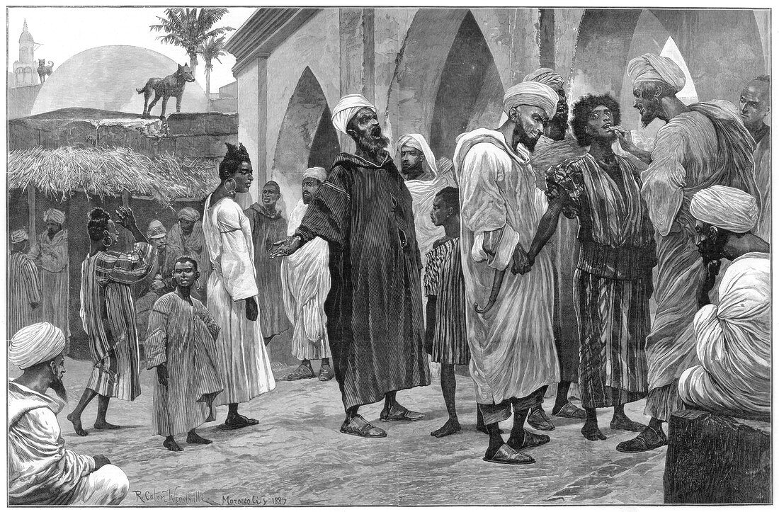 The Slave Market in Morocco, 1888