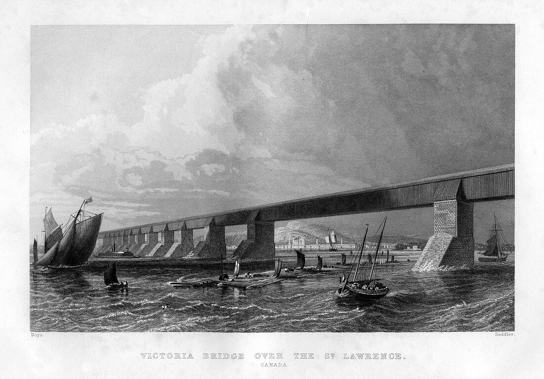 Victoria Bridge over the St Lawrence, Canada', 1886
