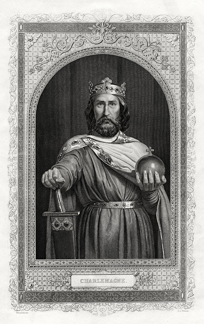 Charlemagne, king of the Franks, 1875