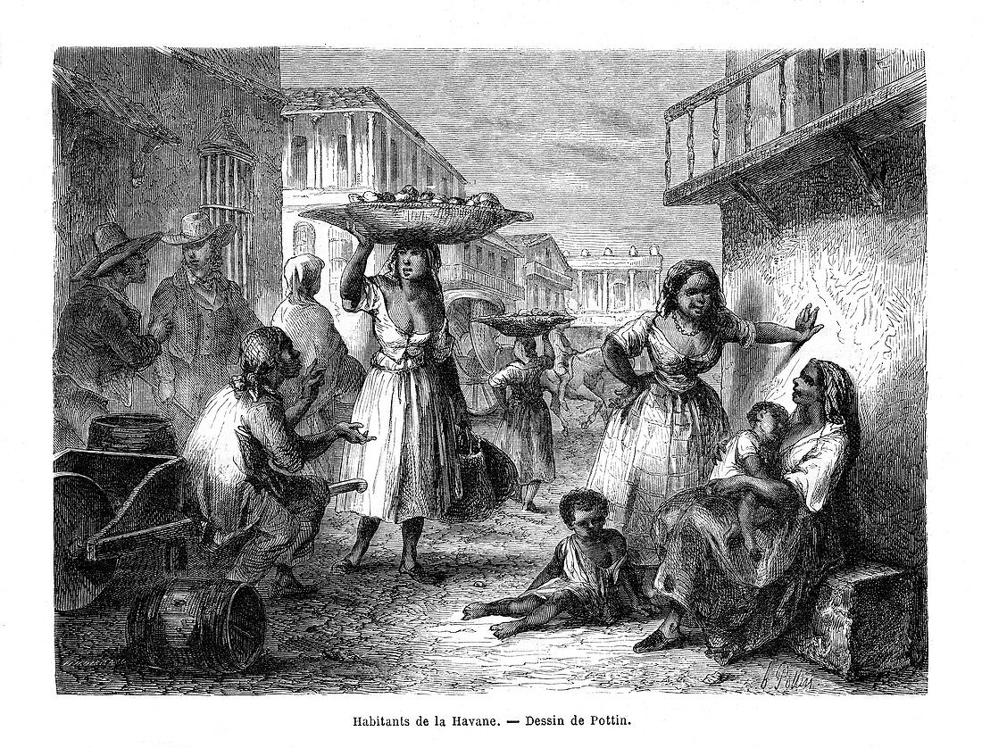 Inhabitants of Havana, Cuba, 19th century