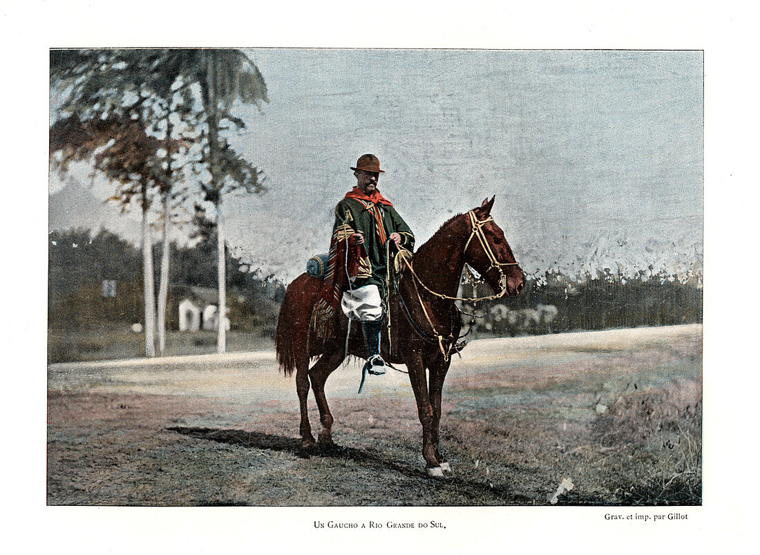 Cattle herder, Rio Grande do Sul, Brazil, 19th century