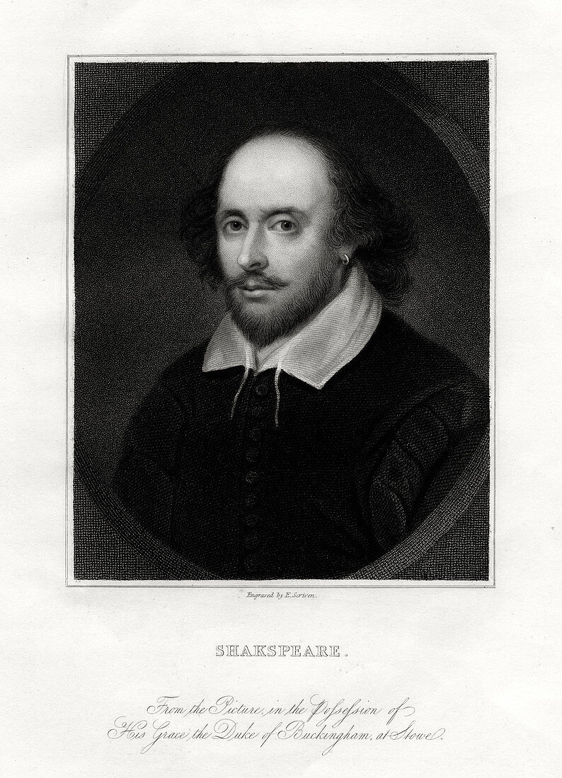 William Shakespeare, English playwright, 19th century