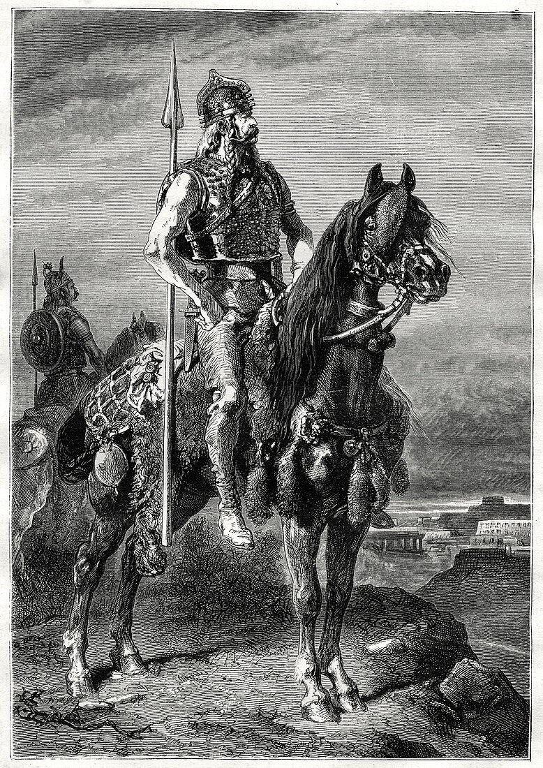 Gallic horseman, 19th century