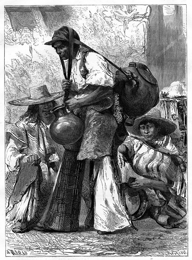 Water vendor, Mexico, 19th century