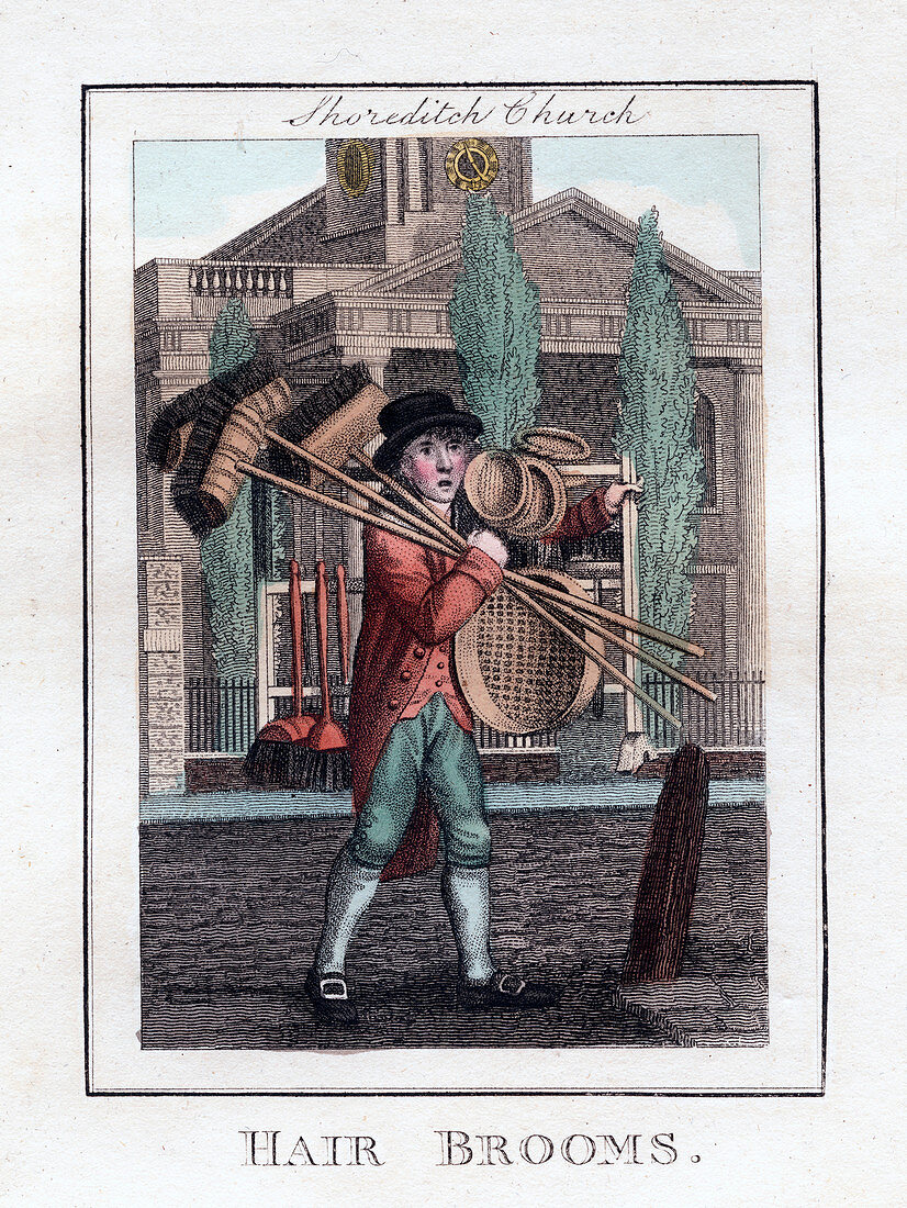 Hair Brooms', Shoreditch Church, London, 1805