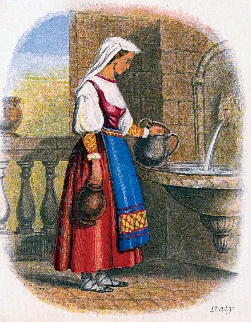 Italian Woman collecting Water', 1809