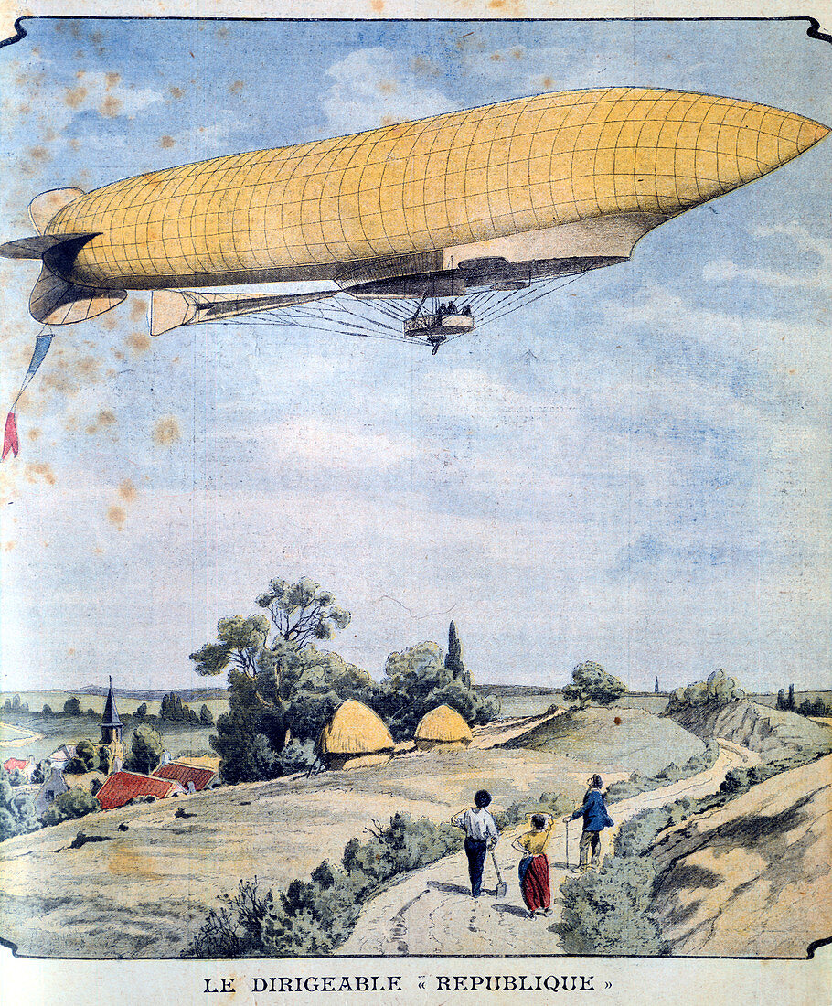 La Republique' on her maiden flight, 1908