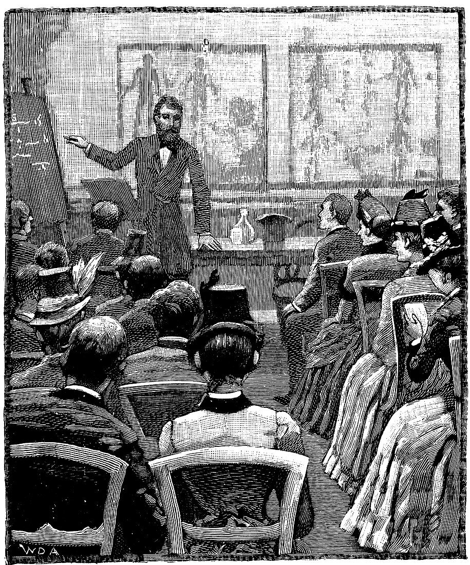 Lecture on physiology and hygiene at the YMCA, 1887