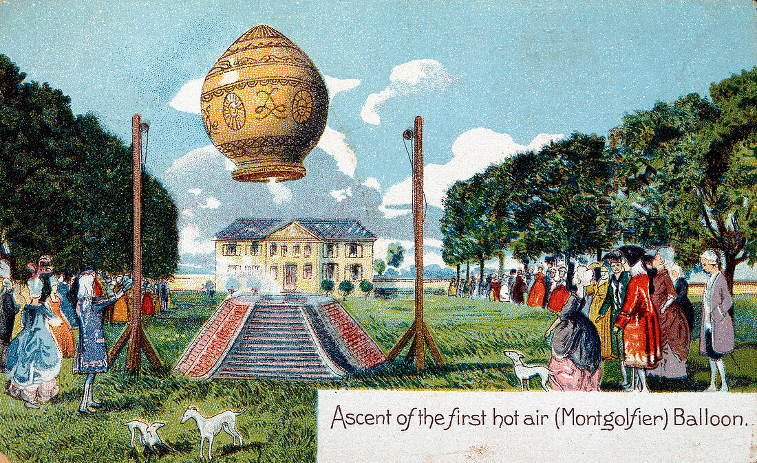 First ascent of Montgolfier hot air balloon, 21 November 178