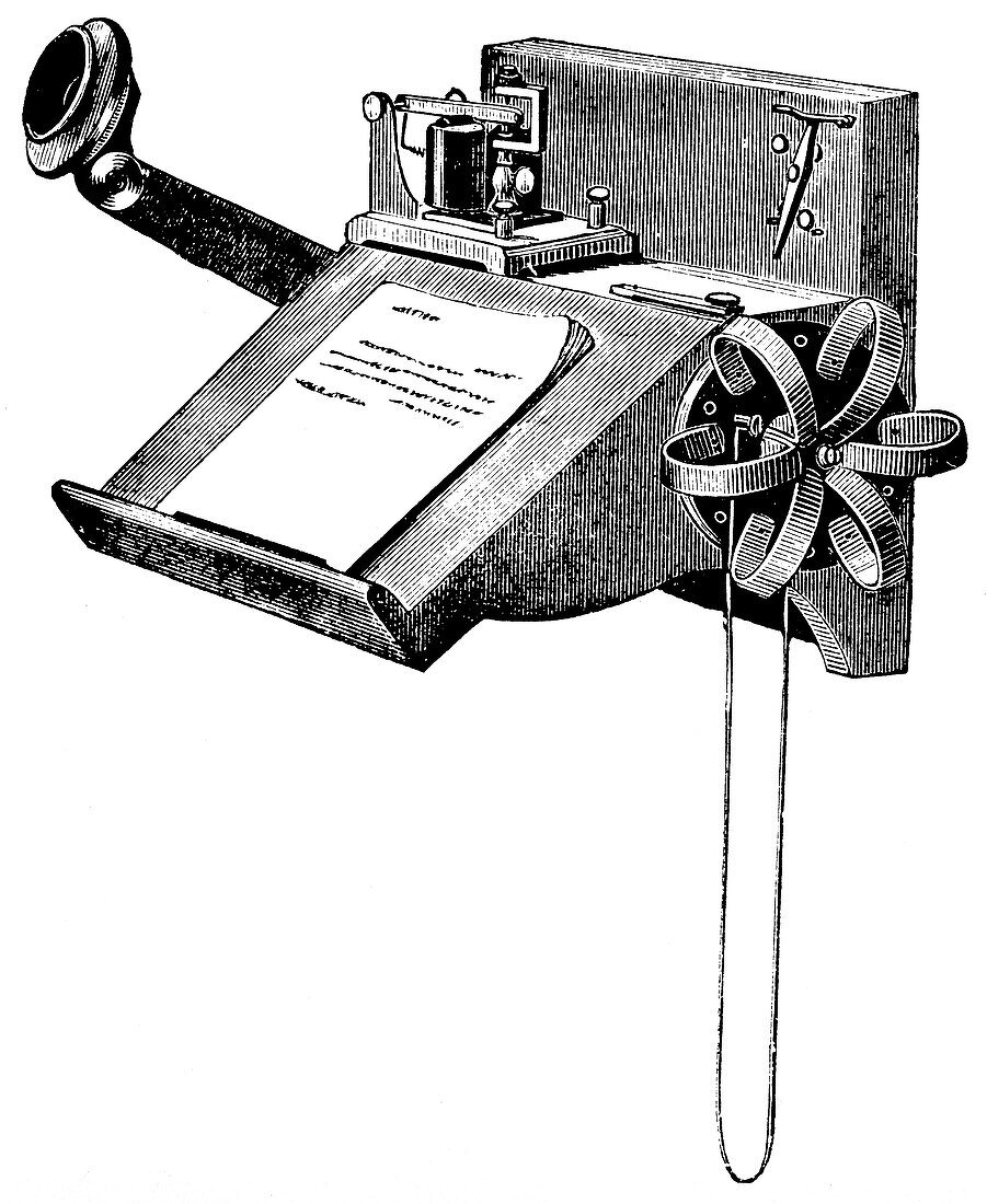 Wall-mounted Edison carbon telephone, New York, 1879