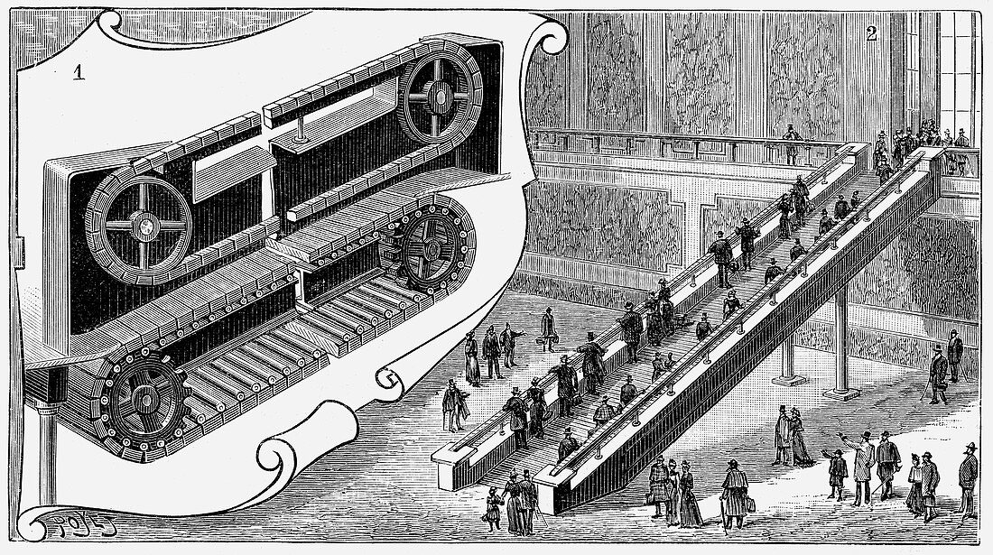 Escalator, Cortland Street Station, New York