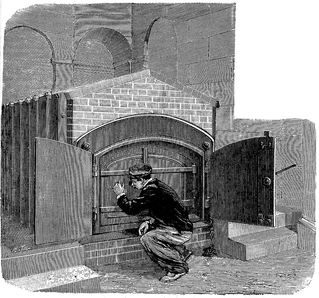 Furnace to be installed at Pere la Chaise crematorium, Paris