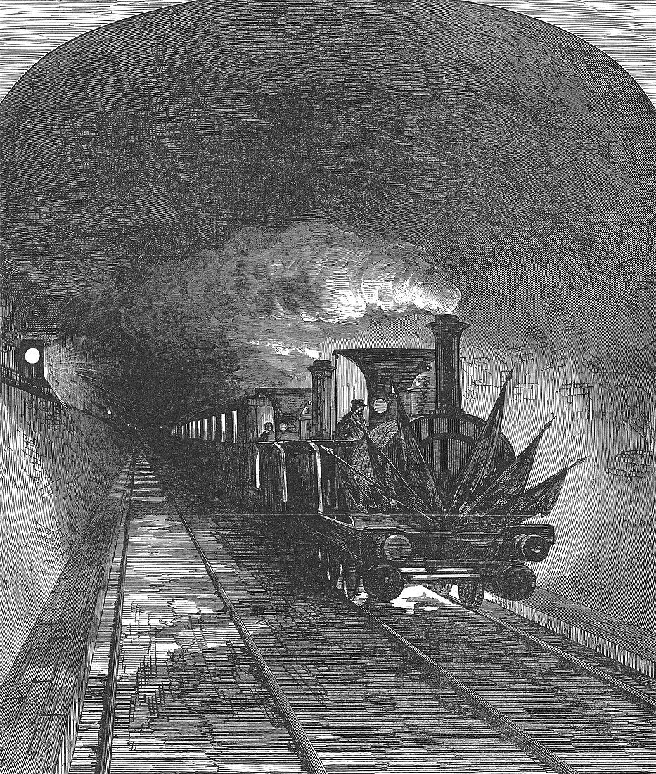 Opening of the Mont Cenis railway tunnel
